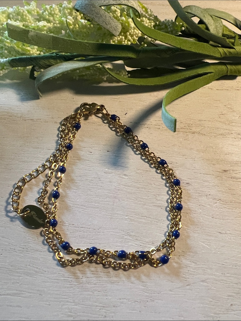 Plunder double layer bracelet gold tone